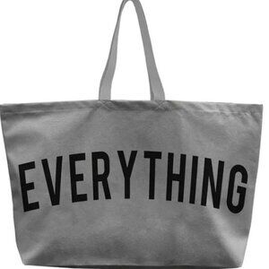 EVERYTHING XL Tote Bag Reuseable Sustainable Washable Grey Yoga Gym Post Office